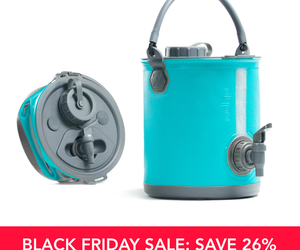 Collapsible 2-in-1 Water Carrier & Bucket with Handle and Tap - 8 Litres Capacity