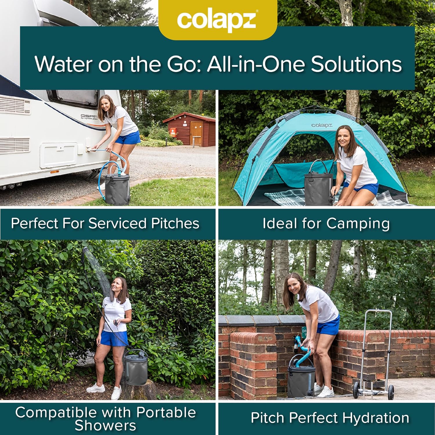 20L Collapsible 2-in-1 Water Carrier & Bucket with Lockable Lid