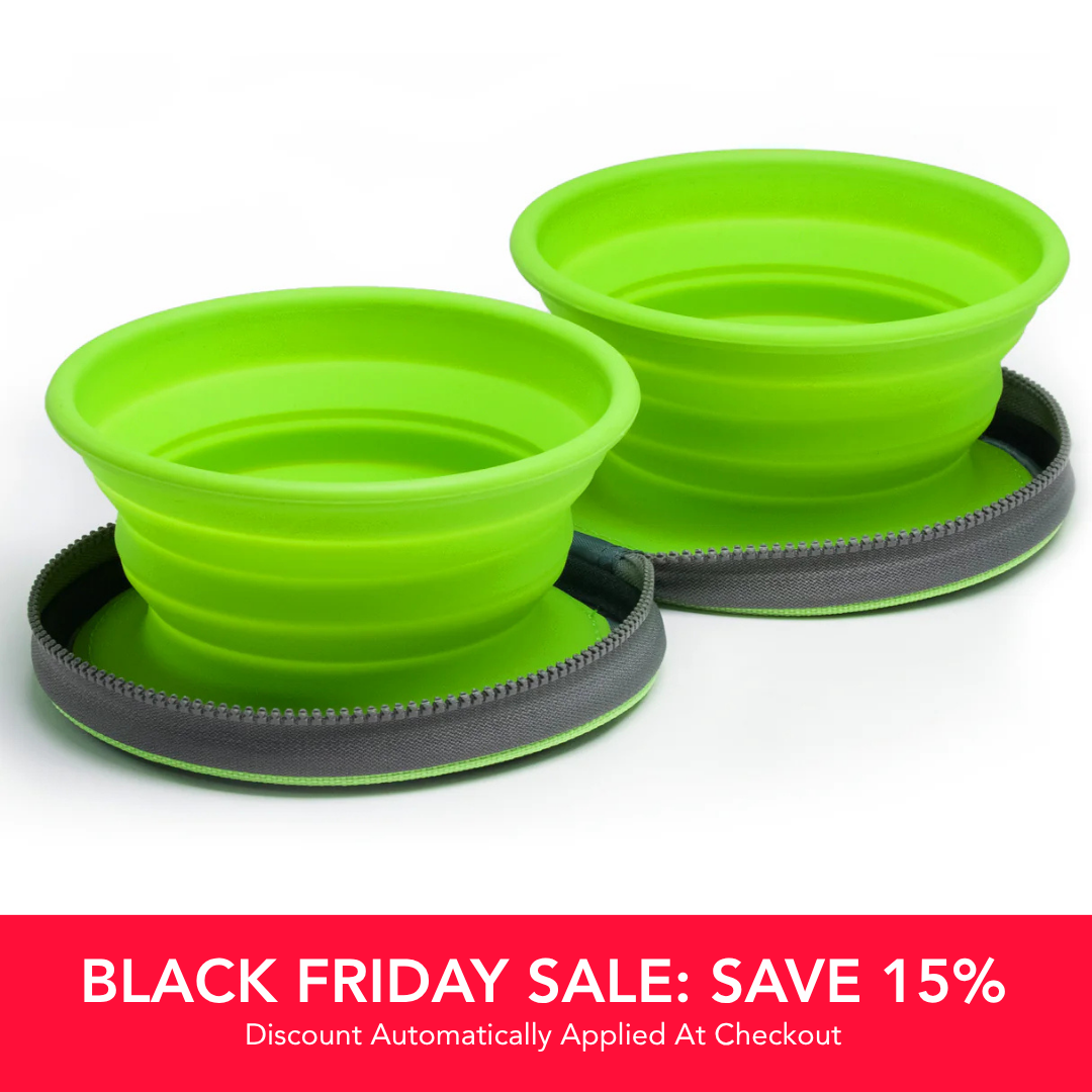 Collapsible Twin Dog Bowls