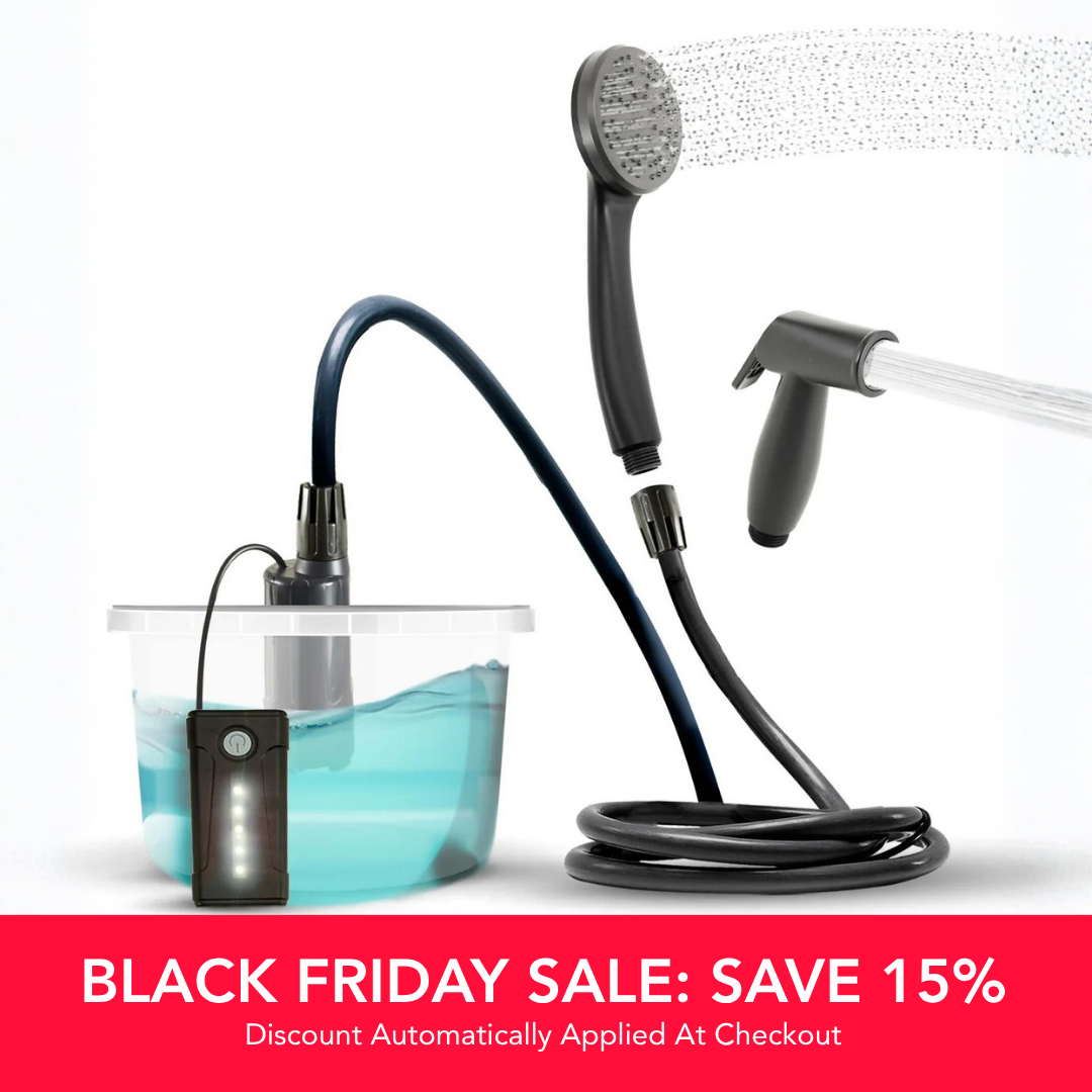 Premium USB Rechargeable Travel & Camping Shower (3in1)
