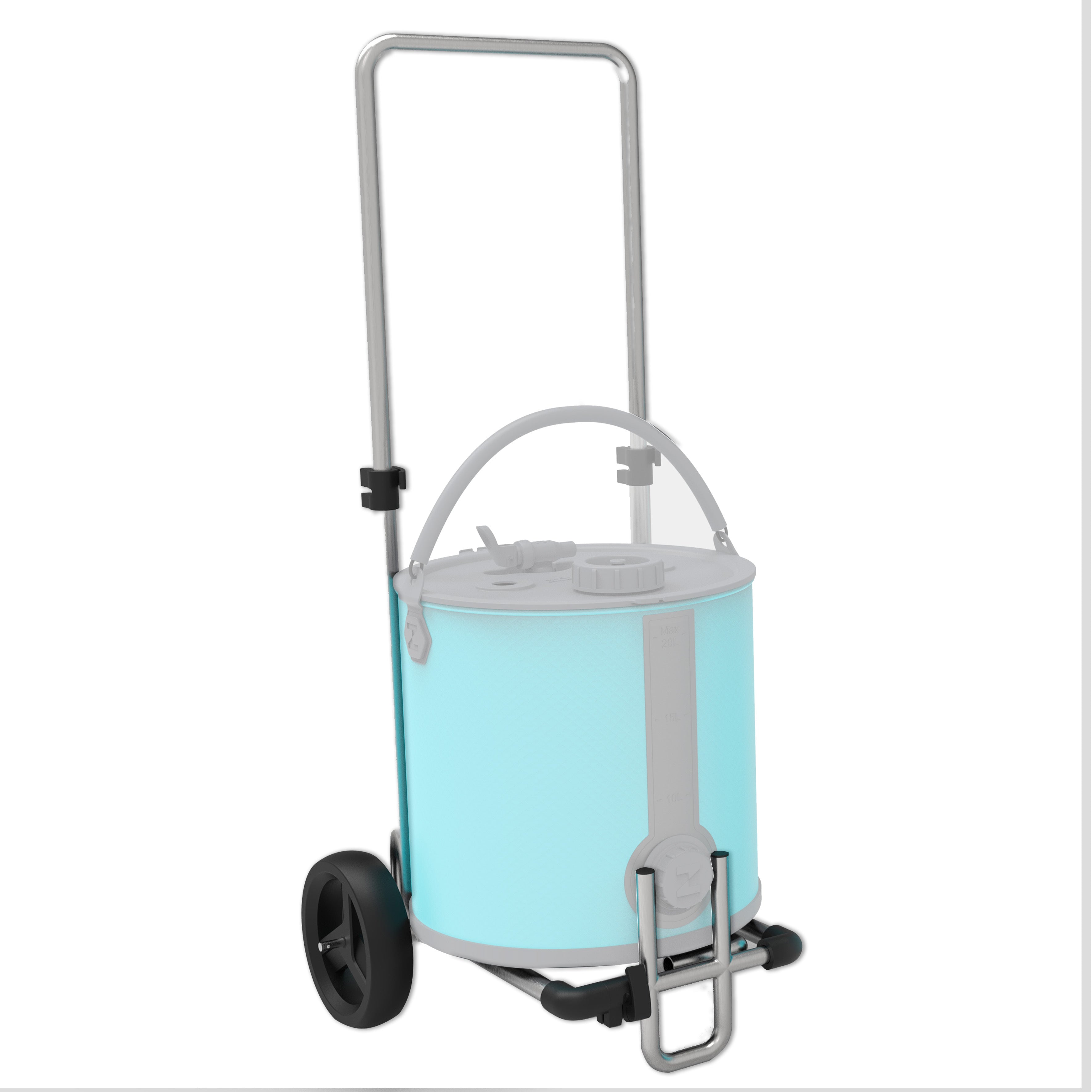 Trolley for 20L Collapsible 2-in-1 Water Carrier & Bucket with Lockable Lid