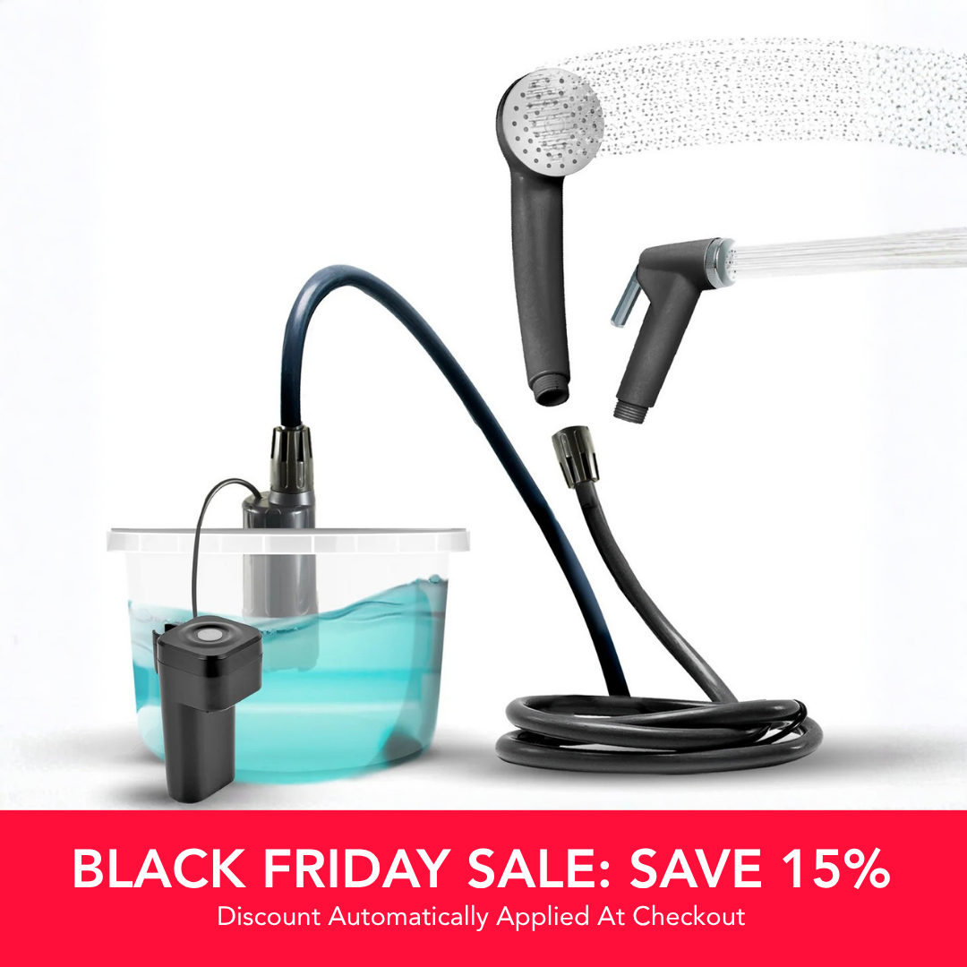 USB Rechargeable Travel & Camping Shower (3in1)